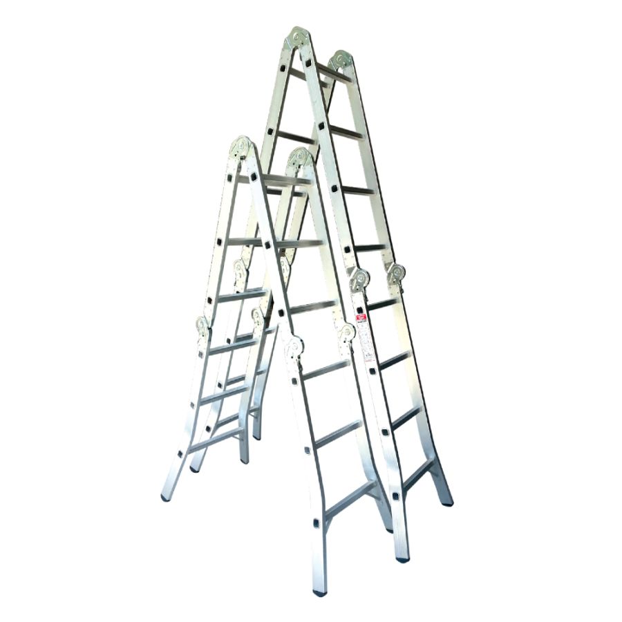 EMC Multi-Purpose Ladder, MPL-20-4X5, Aluminum, 2 Sides, 20 Steps, 5.8 Mtrs, 136.07 Kgs