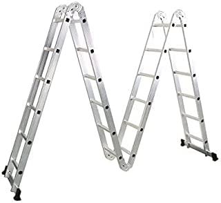 KT Plus Multi Task Aluminium Ladder KTMTAL8 with 150 KG Loading Capacity and No. of Steps 4 X 2, Height 1380 mm, Width 380 mm