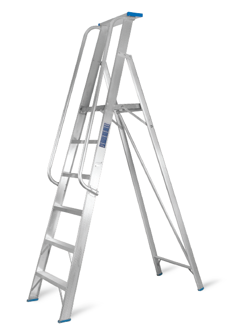 KT Plus 3+1 Steps Heavy Duty Platform Ladder KTPFHDAL4 with 150 KG Loading Capacity, Height 1880mm and Width 595mm