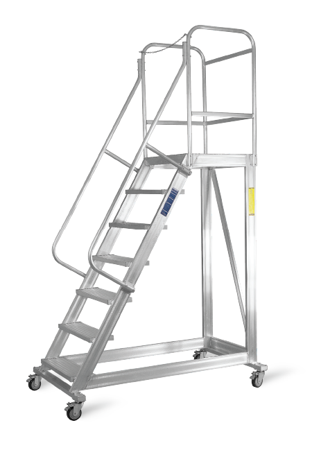 KT Plus 1+1 Steps Rolling Staircase KTRSAL2 with 250 KG Loading Capacity, Platform Height 500mm and Overall Width 850mm