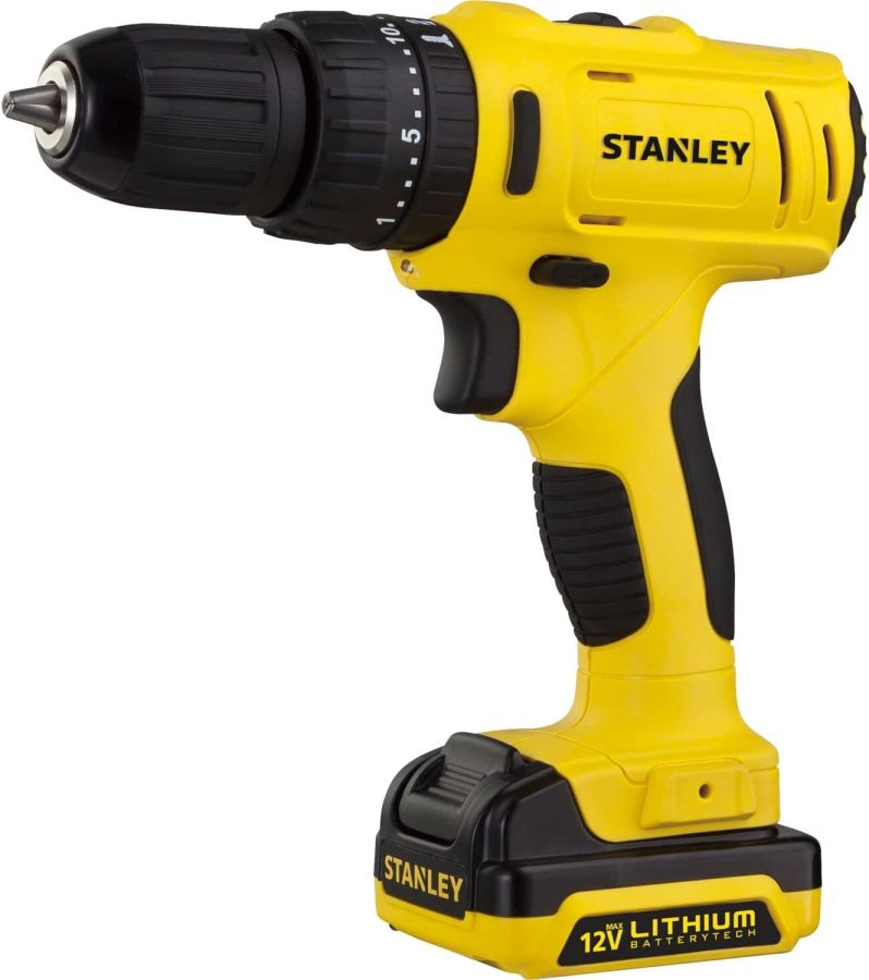 Stanley Cordless Compact Hammer Drill, SCH121S2K-B5, 12V, 2x 1.5Ah Battery