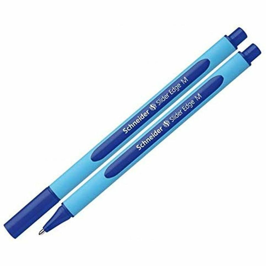 Schneider Ballpoint Pen, SCHNDRSLDEDGBL, Slider Edge, Medium, Blue, 10 Pcs/Pack
