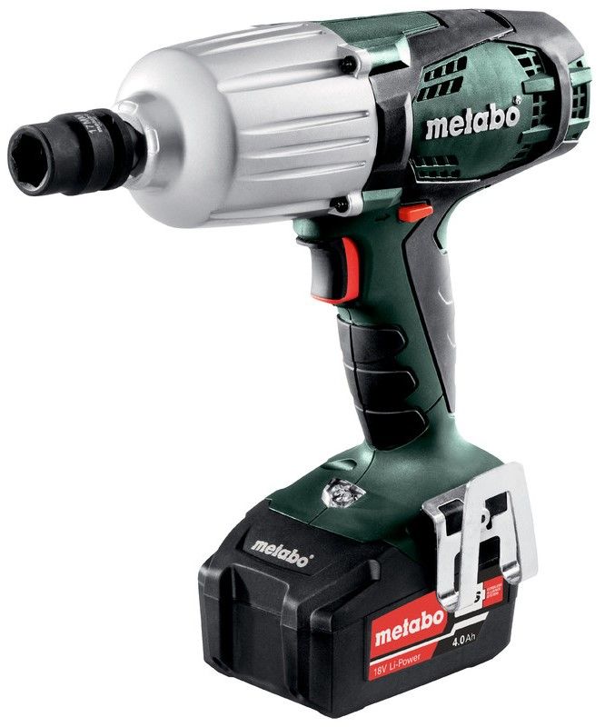 Metabo Cordless Impact Wrench With MetaBox Case, SSW-18-LTX-600, 18V, 2 x 4Ah Battery