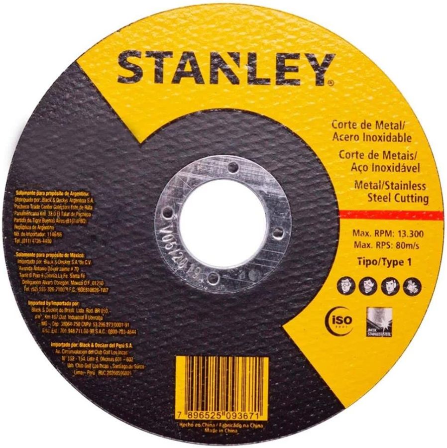 Stanley STA8061 SS Cutting Wheel 4 1/2 Inch 25 Nos Box