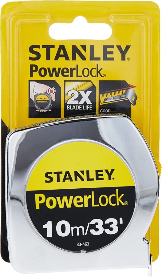 Stanley Powerlock Measuring Tape, STHT33463-8, 10 Mtrs