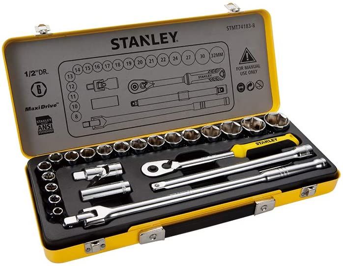 Stanley 6 Point Socket Set, STMT74183-8, 24 Pcs/Set