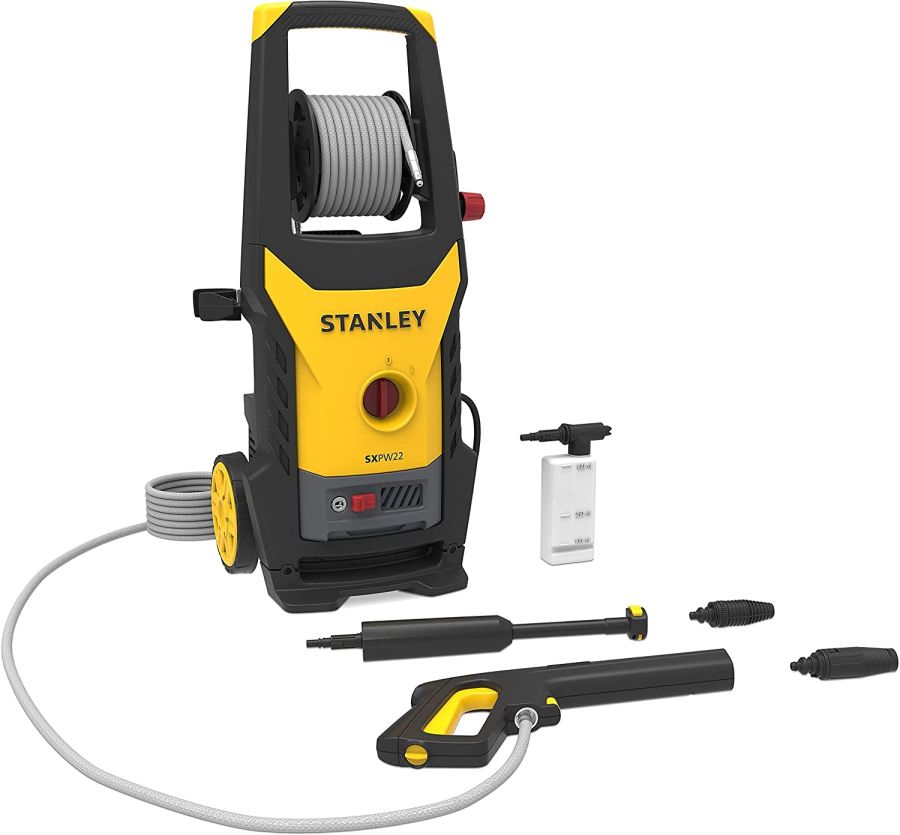 Stanley 130 Bar Pressure Washer With Induction Motor, 1900W, 6.7 L/Min, Industrial Grade, SW19-B5, 2 Years Warranty