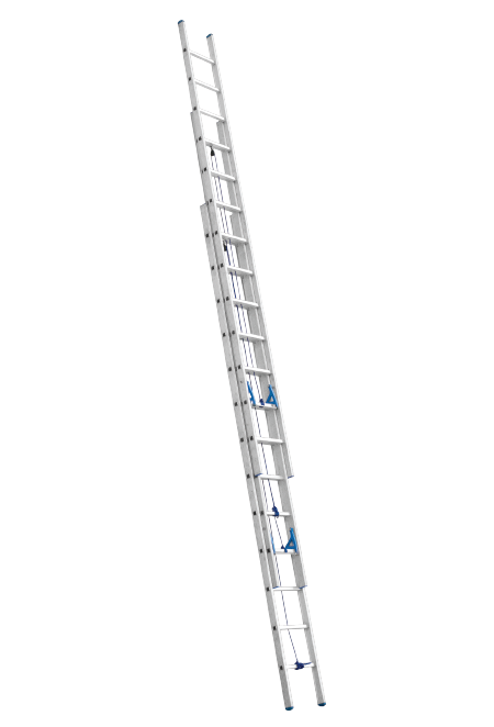 KT Plus 5+5+5 Steps Triple Section Straight Ladder KTTSSTAL5 with 150 KG Loading Capacity, Height 4200mm and Width 400mm