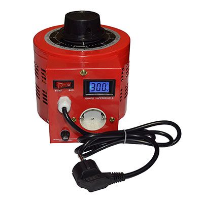 Suntek Variac-Red-1000VA Variac Regulator Red, Rated Power 1000 VA, Operating Input Voltage Range 0-250 V, Maximum Current 4 A